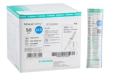 B. BRAUN MEDICAL 4251628-02 CATHETER, IV INTROCAN SAFETY PUR 22GX1″ (50/BX)