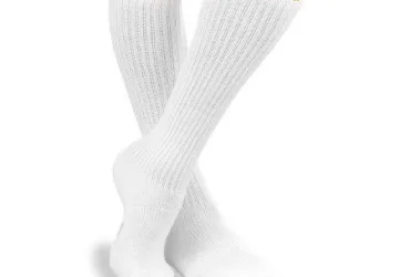 SensiFoot Knee-High Mild Compression Diabetic Sock Medium, White