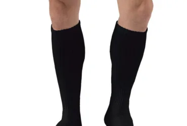 SensiFoot Diabetic Knee-High Mild Compression Sock, Small, Black