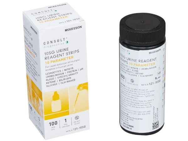 MCKESSON MEDSURG 121-10SG Urine Test Strips – 100 Strips/Box