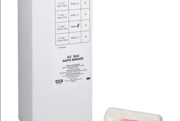 207433 ACE Stretch Bandage Rubber/Elastic 4″x5.3′ Beige Non-Sterile 5 BX/CA