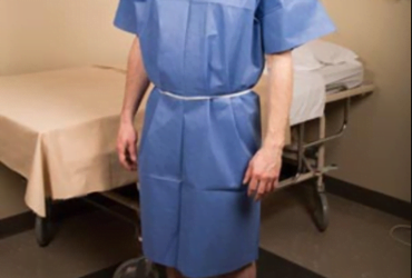 GRAHAM MEDICAL 65334 DISPOSABLE FULL BACK NONWOVEN ISO GOWN, 30x46", BLUE CS50