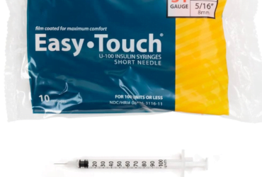 EasyTouch U-100 Insulin Syringe with Needle, 31G 1cc 5/16-Inch 8mm,100BX