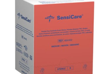 484407 GLOVE EXAM VINYL STERILE LG PF PAIRS 50BX