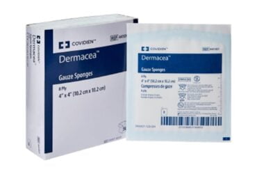441001 COVIDIEN DERMACEA GAUZE SPONGE 8PLY, 4x4, BX50