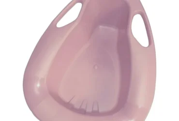 INTEPLAST H113-10 STACKABLE COMMODE BEDPANS, 300LBWT, ROSE, CS50