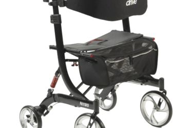 Drive Medical 10266HD-BK Nitro Euro Style Rollator Rolling Walker Heavy Duty Black