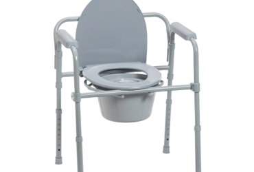 Drive Medical Steel Folding Deep Seat Bedside Commode