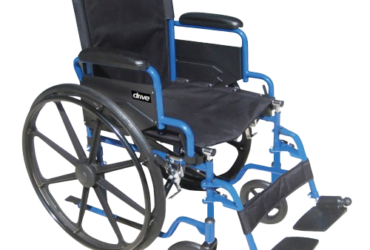 Drive Medical Blue Streak Wheelchair with Flip Back Desk Arms