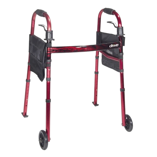 Drive Medical RTL10263KDR Portable Folding Travel Walker