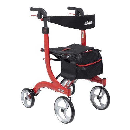 Drive Medical RTL10266-T Nitro Euro Style Rollator Rolling Walker Tall