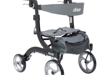 Drive Medical RTL10266BK-H Nitro Euro Style Rollator Rolling Walker Hemi Height Black