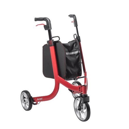 Drive Medical RTL10266TWHL Nitro Euro Style 3-Wheel Rollator Rolling Walker