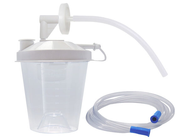 800cc Disposable Suction Canister Kit - Assembled Drive Medical 22330 Universal Suction Machine Tubing and Filter Replacement Kit with Canister Pack of 1