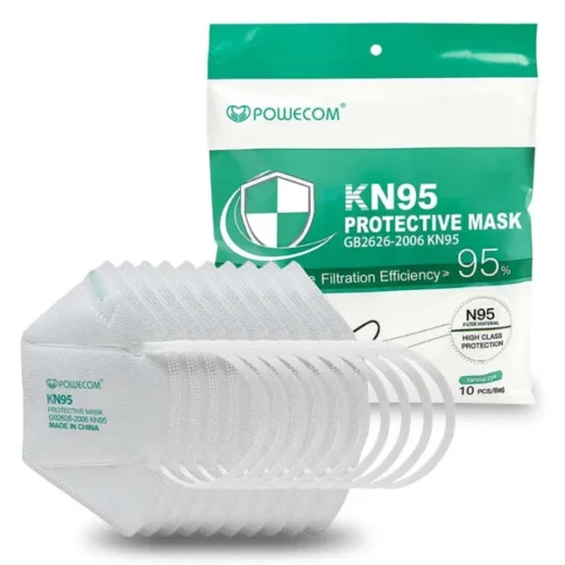 KN95 Respirator Mask 95% Filtration Pack 5X2