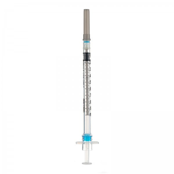 Sol-Millennium SSA026 Sol-M 0.5ml Safety Shield Syringe w/Fixed Needle 27G*3/8'' IDB