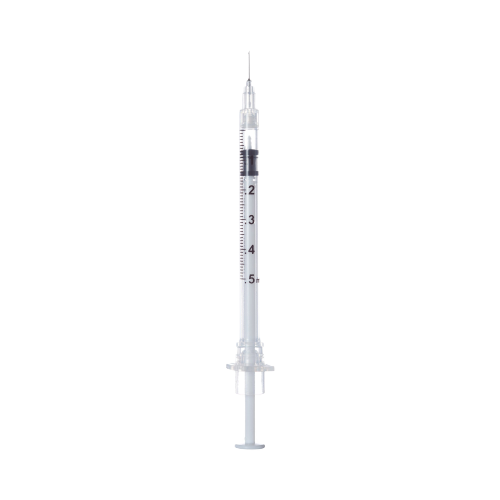 Sol-Millennium 100002IM Safety Insulin Syringe with Needle 0.5 mL 1/2 Inch 29 Gauge (1000/CS)