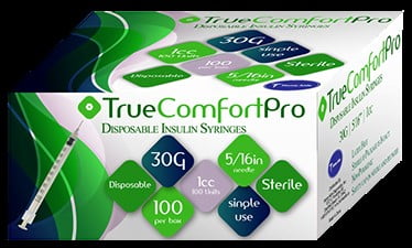 True Comfort Pro Insulin Syringes 30G 1 cc