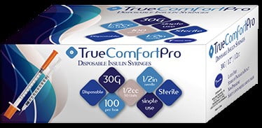 True Comfort Pro Insulin Syringes 30G ½ cc and 1 cc