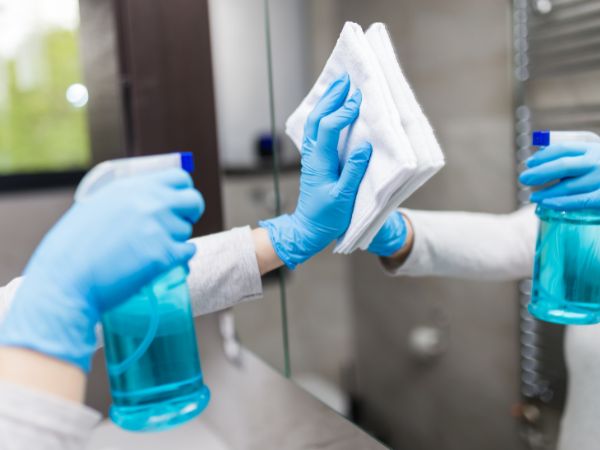 The enzymatic cleaners can also be used for cleaning the surfaces in medical facilities