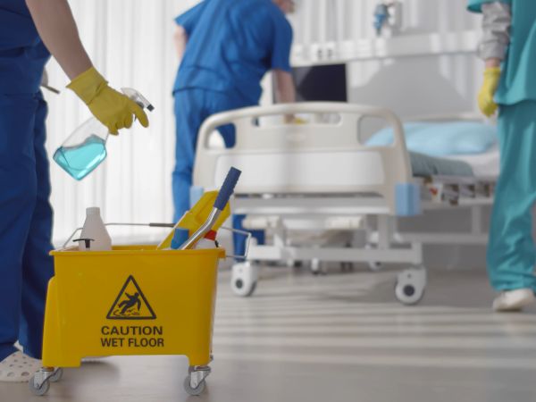 Thorough cleaning of the spaces is also necessary in hospitals