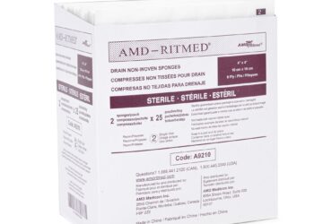 AMD RITMED A9210 CONT SPONGE TRACH DRAIN 4x4/6PLY STERILE 25/BX 12BX/CA