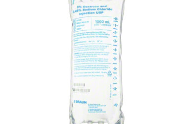 B. Braun L6120 5% Dextrose and 0.45% Sodium Chloride Injection, 1000 mL EXCEL® IV Bag, Case of 12