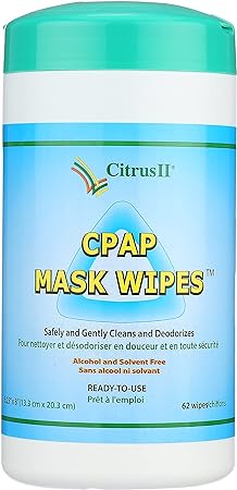 635871639 Citrus II CPAP Mask Cleaner Wipes 62 Count CS12