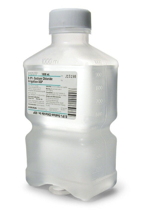 B. Braun R5200-01 Irrigation Solution 0.9% Sodium Chloride, Preservative Free Not for Injection Bottle 1,000 mL