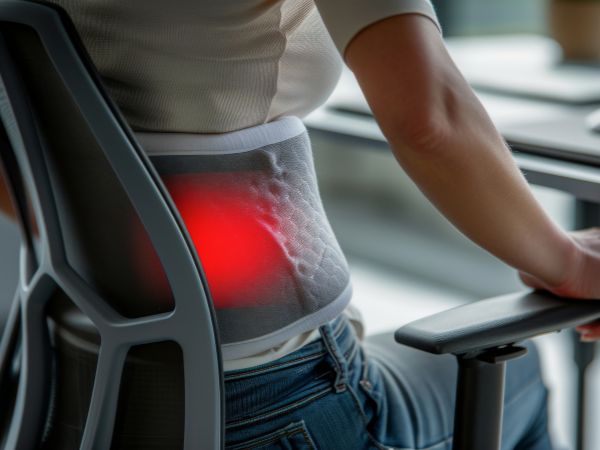 Heating pads can be used on targeted areas for pain relief while doing day-to-day activities