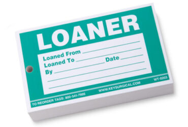 STERIS WT-0203TAG W/TIES & PEN LOANER GREEN