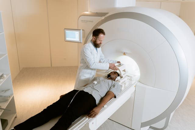 A CT scan can also reveal the presence of cancer in the lung tissue