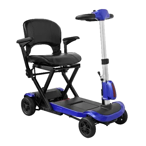 Drive Medical FLEX-AUTO ZooMe Auto-Flex Folding Travel Scooter Blue