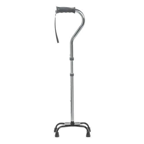 Drive Medical RTL10310FCH Folding Quad Cane Small Base Charcoal