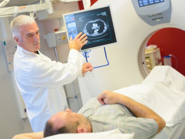 Scanning is necessary for mapping the exact location of the prostate tumor