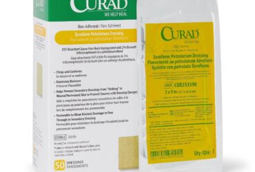 Medline Curad Sterile Latex-Free Xeroform Petrolatum Gauze Dressing 5" x 9" (CUR253590)