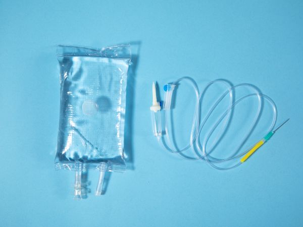 IV fluids along with their tubing