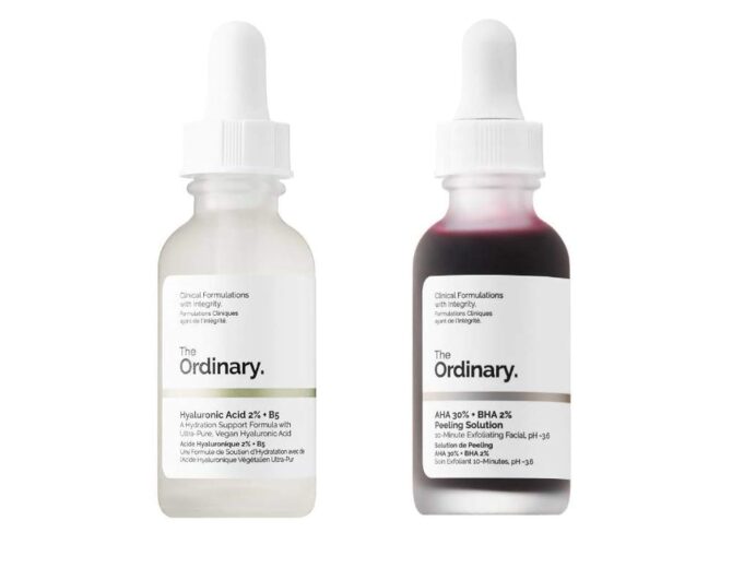 The Ordinary Peeling Solution And Hyaluronic Acid Serum! AHA 30% + BHA 2%, Hyaluronic Acid 2% + B5