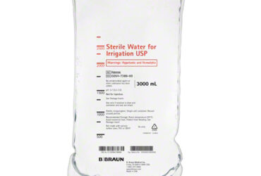 B. Braun R8006 Sterile Water for Irrigation, USP, 3000 mL Case of 4