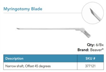 377121 BLADE MYRINGOTOMY(INNER 6'S)