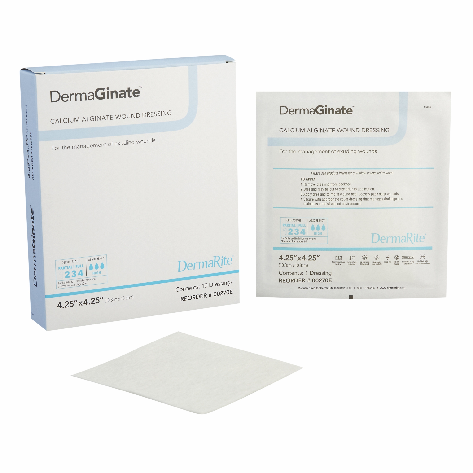 DERMARITE 00270E 00270E: DRESSING DERMAGINATE 4INX4IN 10/BX BOX DERMARITE 00270E 00270E: DRESSING DERMAGINATE 4INX4IN 10/BX BOX