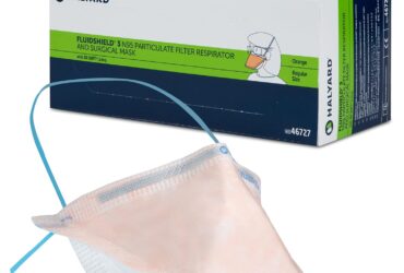 Halyard 76827: FLUIDSHIELD N95 Respirators, Regular, Orange