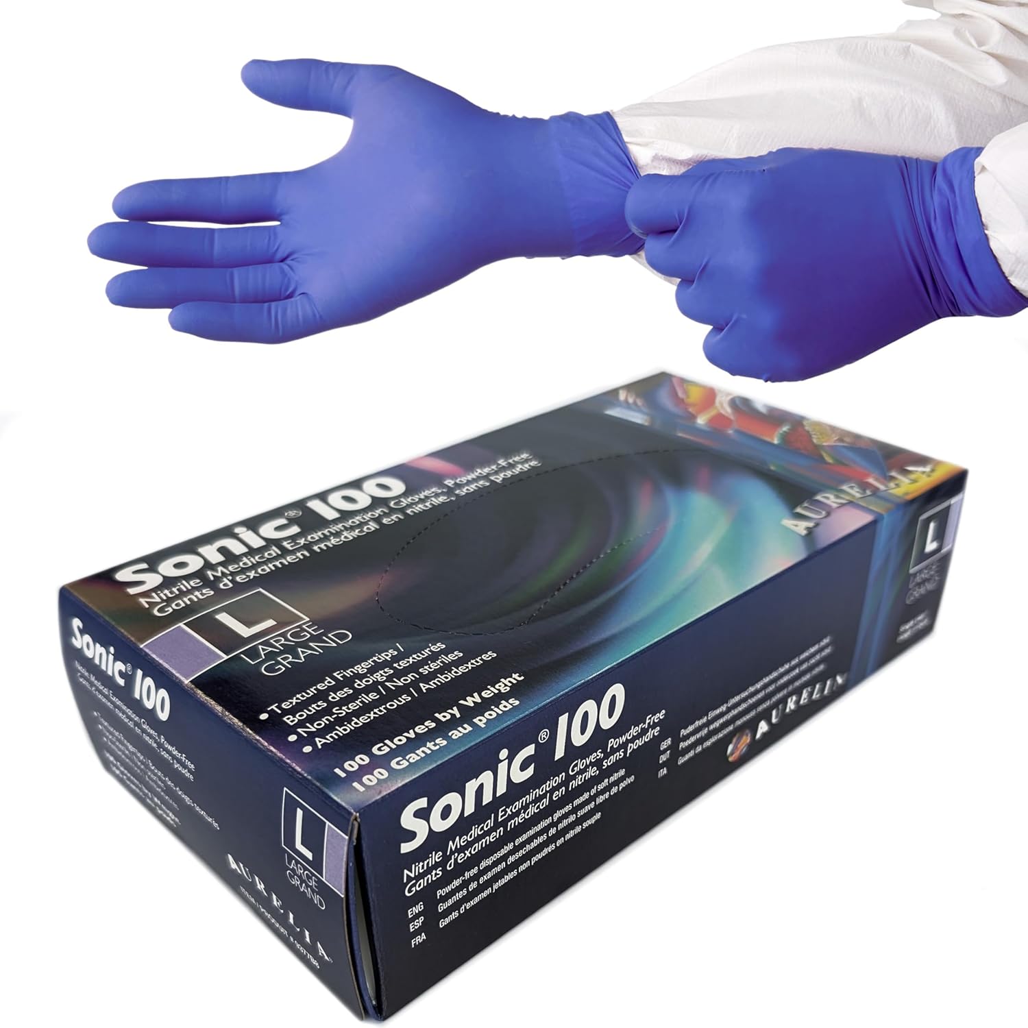 Nitrile Examination Sonic 200 Gloves Medium Skintx Cool Nitrile