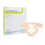 PremierPro 43580: ComfortFoam™ Border Silicone Adhesive Foam Dressing, 5" x 8", Elbow/Heel, Sterile (EXP 08/2025)