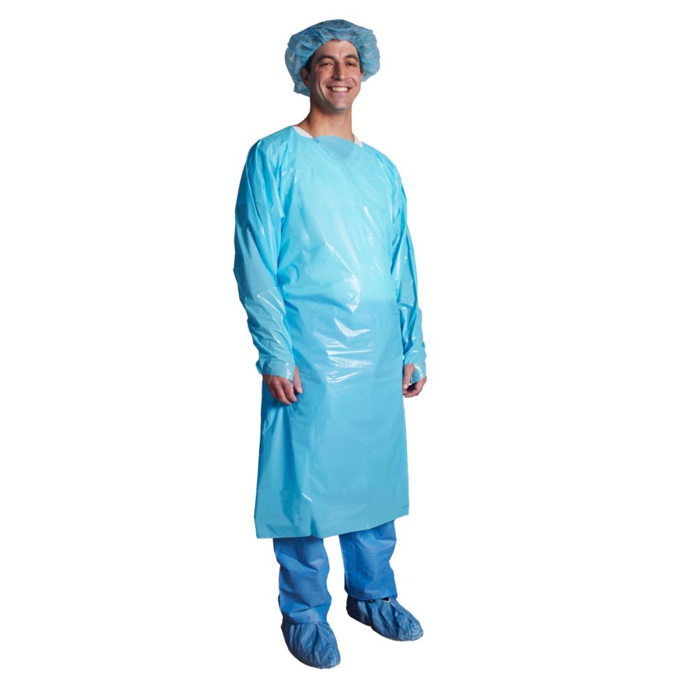 ASP polyethylene gown blue 15:bx universal ASP polyethylene gown blue 15/bx universal