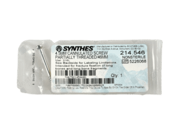 DEPUY SYNTHES 214.546 4.5mm Screw Partial Thread 46mm