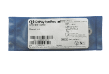 DePuy Synthes 219.91 – Washer, 10mm OD, Stainless Steel, Single-Use, For 4.5mm Cannulated Screws