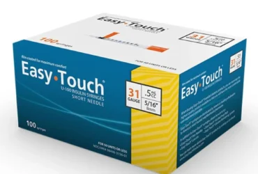 EasyTouch® Insulin Syringe 31G x 5/16", 0.5cc – Individually Wrapped, 100/Box - 500/Case
