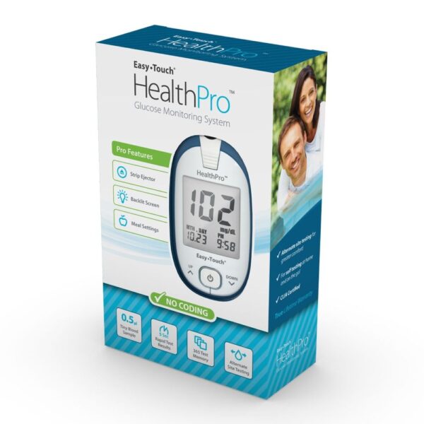 HealthPro 809001 Glucose Meter Kit – Blood Glucose Monitoring System, 1/Box - 6/Case