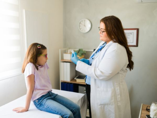 Medical examination tables come in different sizes to accommodate pediatric patients as well